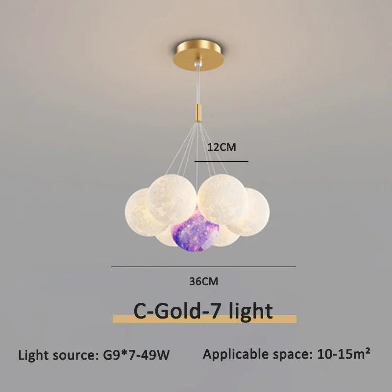 Modern Minimalist LED Ceiling Pendant Lamps Design Cream Ball Chandelier Light Home Decor for Living Dinning Room Bedroom Indoor