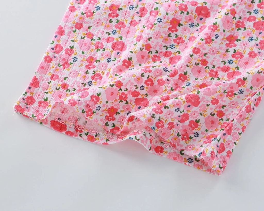 Girls Summer Clothes Sets 2025 Summer New Baby Sleeveless Tops + Shorts 2 Pieces Suit Girls Clothing Set Kids Cotton Clothes