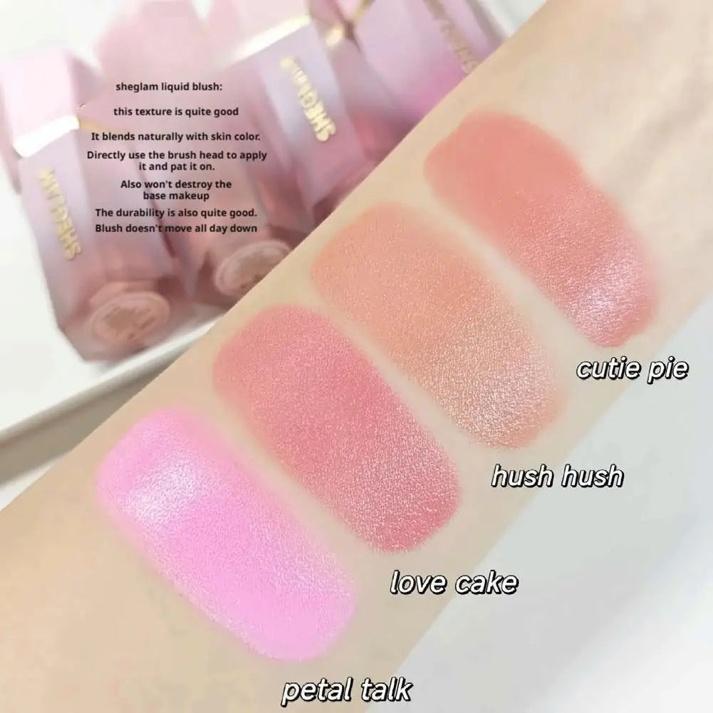 SHEGLAM Matte Liquid Blush Long-Lasting Korean Multi-Purpose Natural Blusher Waterproof Facial Nourishing Makeup Tool