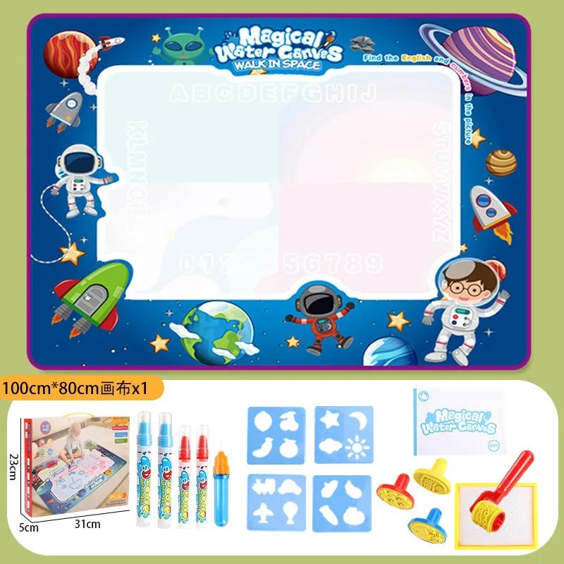 Oversized Magical Water Canvas pens Montessori Toys Learning Blanket Writing  Drawing Repeated Graffiti Painting  toy