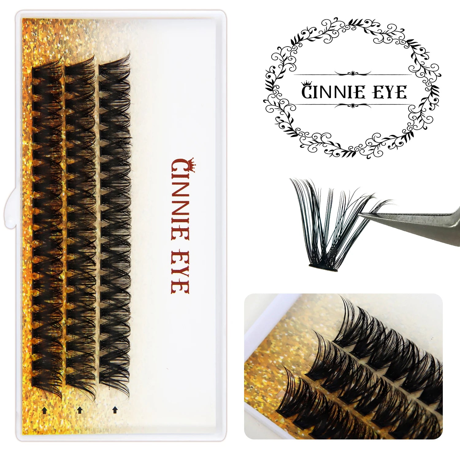 60D Bundles Fluffy Eyelash Volume Eyelash Extension DIY 80D Individual Cluster Lashes Bunches Natural Lash Fox Eye Self Fanning
