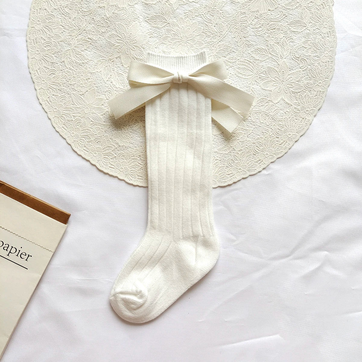 14 Colors Princess Girls Long Sock Big Bowknot Infant Baby Stockings Kids Cotton Sock Knee High Breathable Soft Children Socken