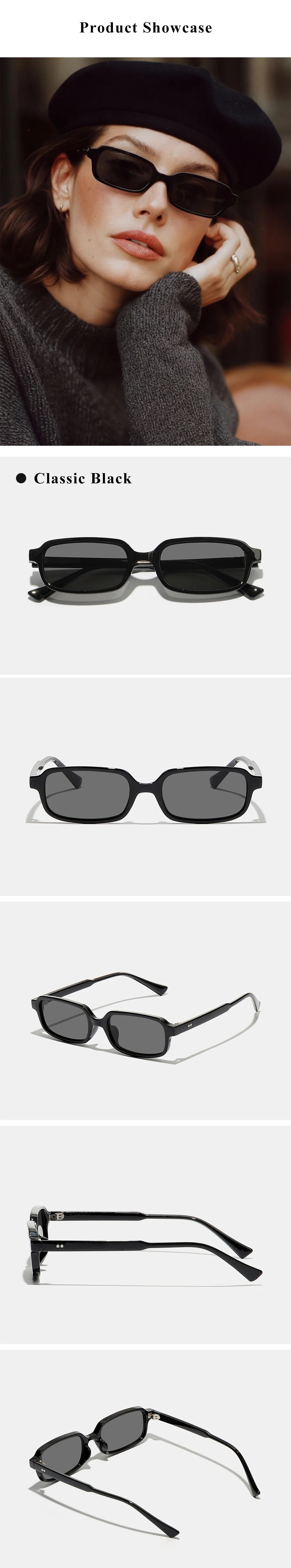 Ruiao Women Small Square Sunglasses Retro Fashion UV400 Sun Glasses for Women Luxury Brand Designer Eyewear Female Shades