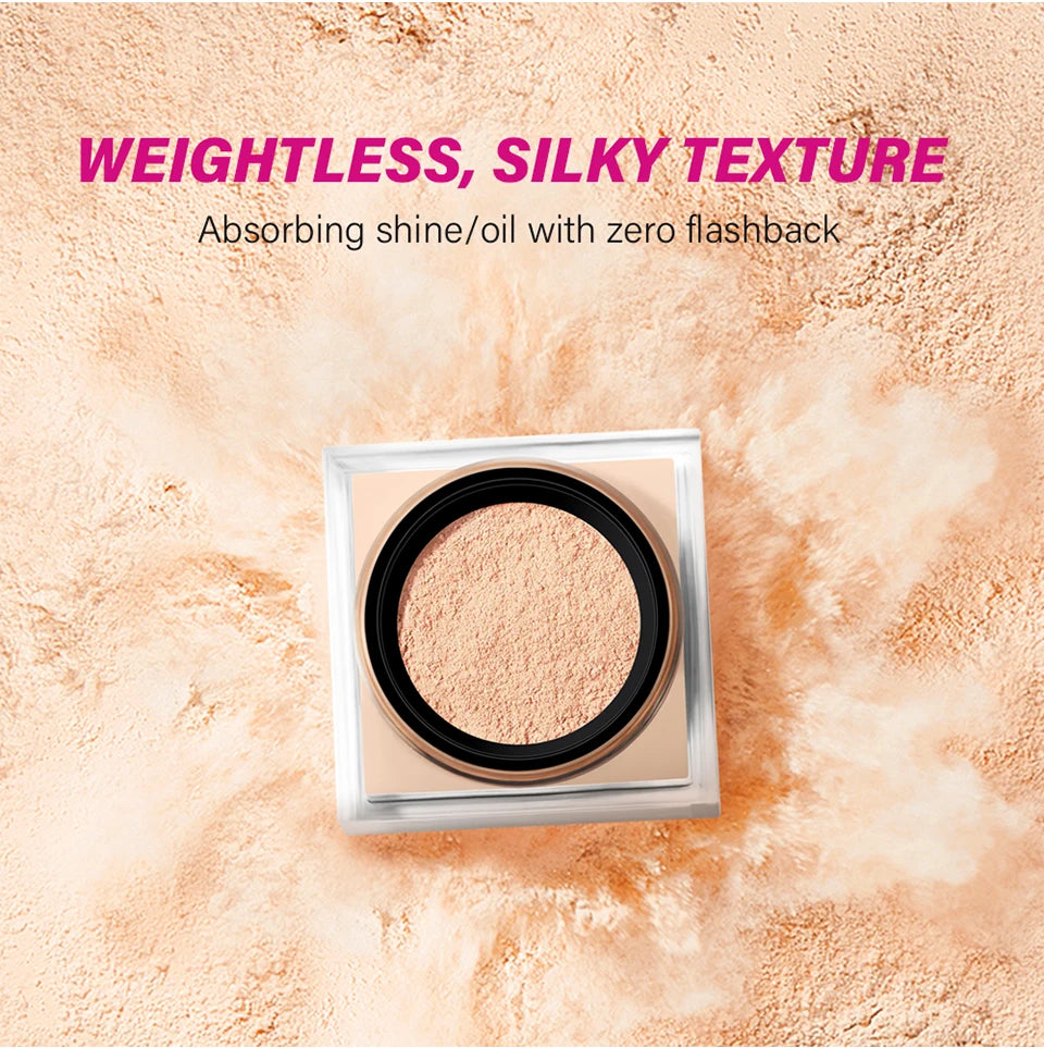 Loose Baking Setting Powder Long Lasting Oil Control Natural Face Matte Waterproof Brightening Loose Powder Makeup Cosmetics