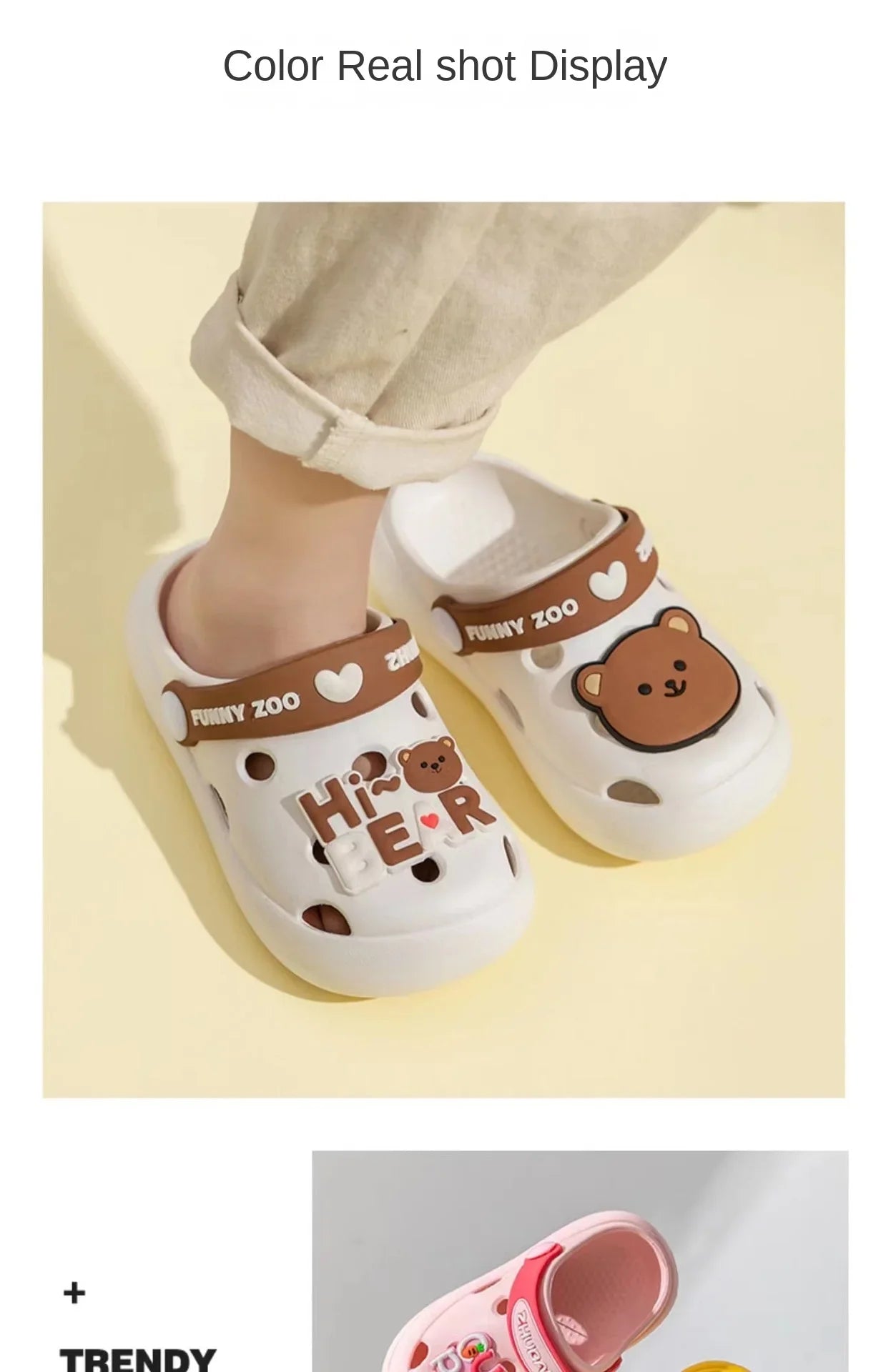 Cartoon Home Slippers Kids Fashion Cute Soft Soled Non-slip Sandals Summer New Design Shoes Baby Unisex PVC Round Head Slippers