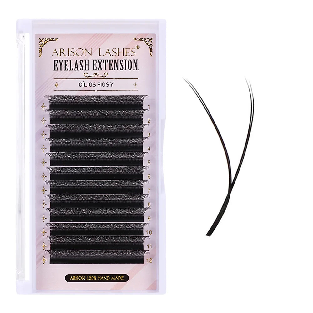 ARISON 3D/4D/5D/6D W-Shape Eyelashes Extension Premade Volume Fans YY-shape Lashes Faux Mink Soft Easy Faning Natural Lash