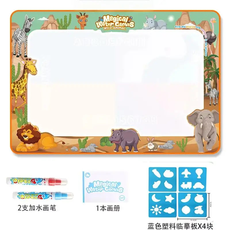 Oversized Magical Water Canvas pens Montessori Toys Learning Blanket Writing  Drawing Repeated Graffiti Painting  toy