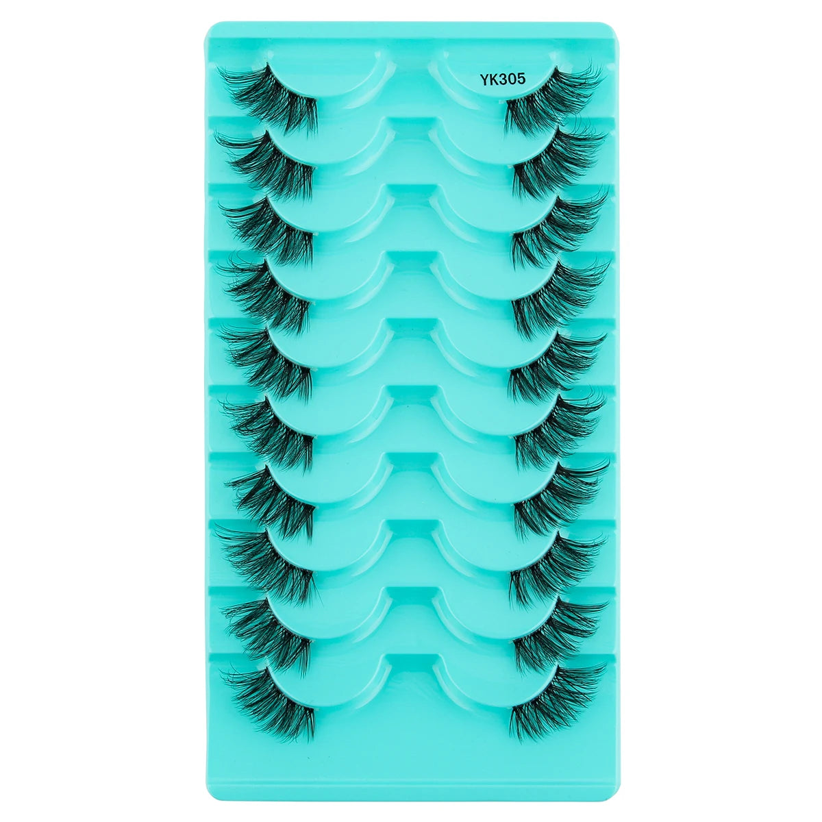 New Half Eyelashes 3/10Pairs Half Lashes Natural 3D Cat Eye Lashes Clear Stem False Eyelash Extension Makeup Faux Cils maquiagem