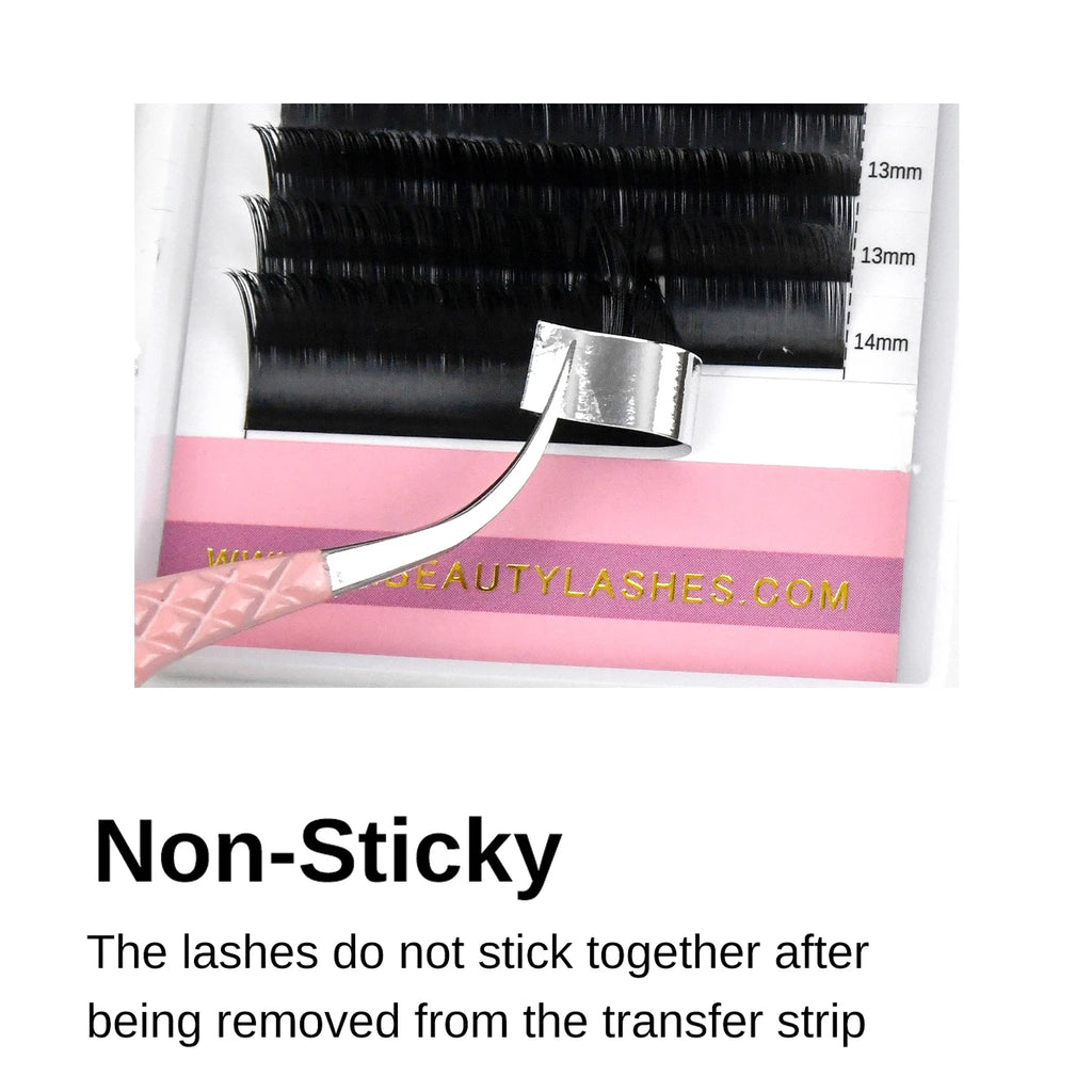 ARTSTAR 12Rows/tray False Eyelashes  J B Curl  6-20mm   Eyelashes Extensions  Matte Black Lashes Makeup tool