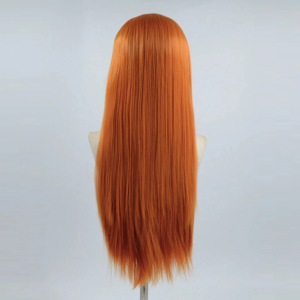 Charisma Synthetic Lace Front Wig Long Silky Straight Hair Heat Resistant Hair Synthetic Wigs For Women Ginger Blonde Wig