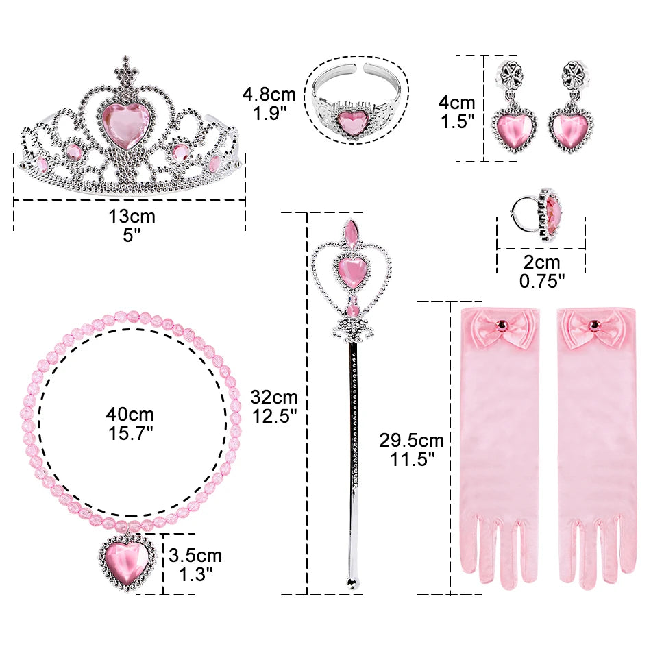 Little Girls Children Sleeveless Pink Dresses Children Summer Clothing Kids Princess Carnival Christmas Luxury Cosplay Dresses