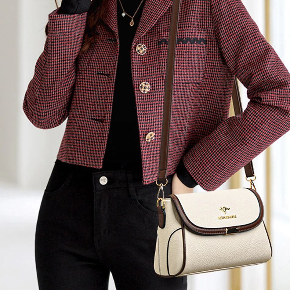 Solid Color Top Quality Leather Small Shoulder Bagsfor Women 2026 Hot Messenger Bags with StrapDesigner Crossbody Bag Sac AMain