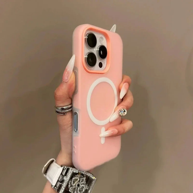 Luxury Candy For Magsafe Wireless Charge Matte Phone Case For iPhone 11 12 13 14 15 16 Pro Max Plus Magnetic Bumper Cases Cover