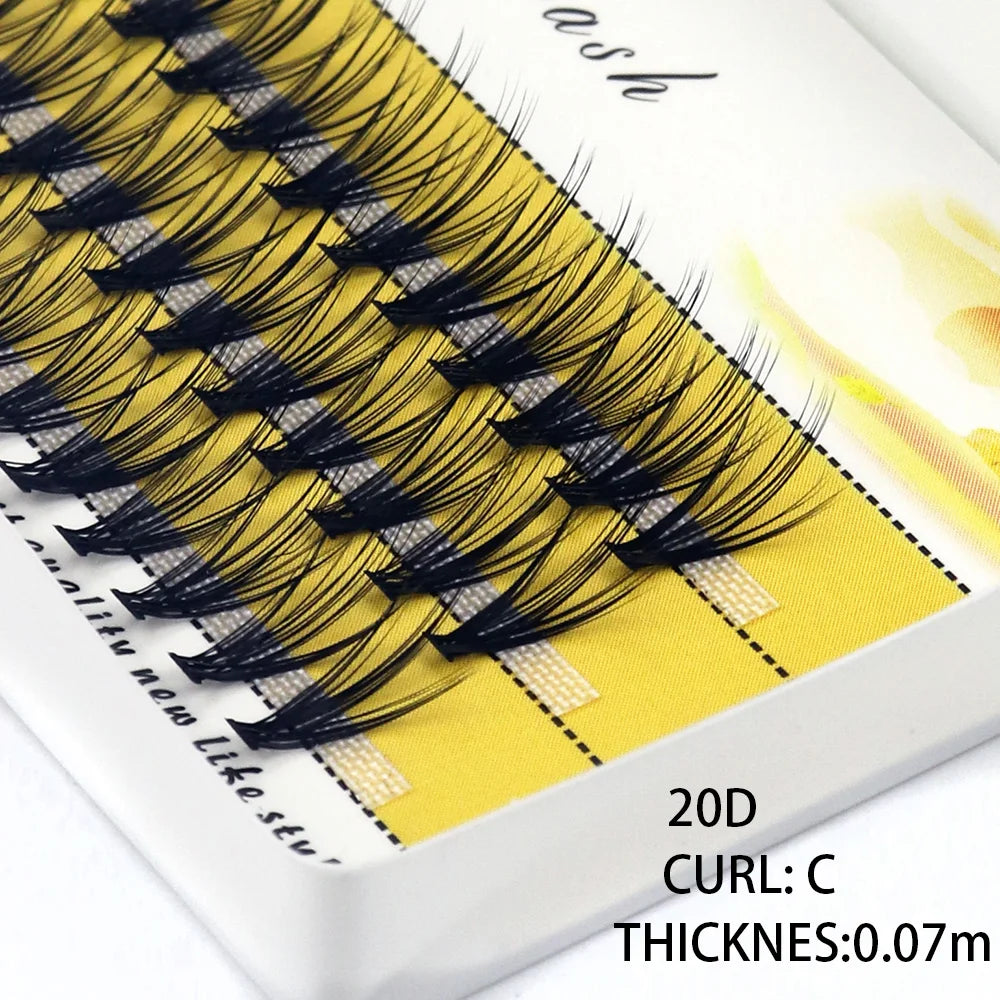 40/30/20D Cluster Eyelash Extension 1Box/60 Bundle Natural Thick Mink Lashes Russian Individual Eyelash bunches Wholesale Cilia