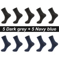 10Pairs/Lot Men Combed Cotton Socks Black Casual Business Breathable High Quality Man Sock New For Male Plus Size EU38-48