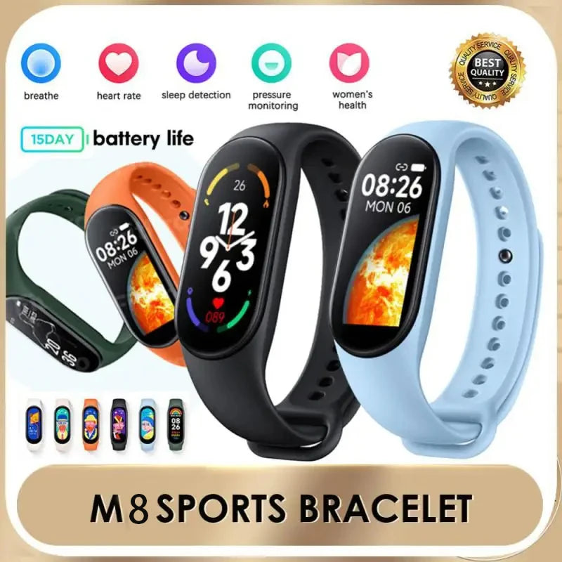 2026 New Hot Amoled Men Smart Band Women Heart Rate Smart Wartch Waterproof Smart Bracelet Sport Fitness Tracker For Android IOS