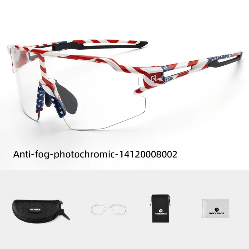 ROCKBROS Cycling Glasses Polarized UV400 Protection Bicycle Sunglasses Men Women Photochromic MTB Road Bicycle Goggles Eyewear