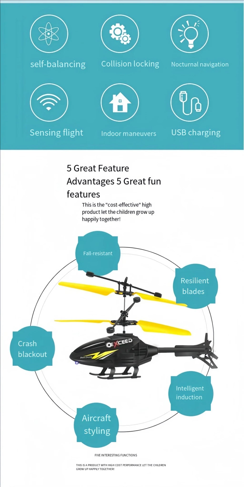 Induction helicopter toy room charged remote control small aircraft training coordination gifts for boys and girls