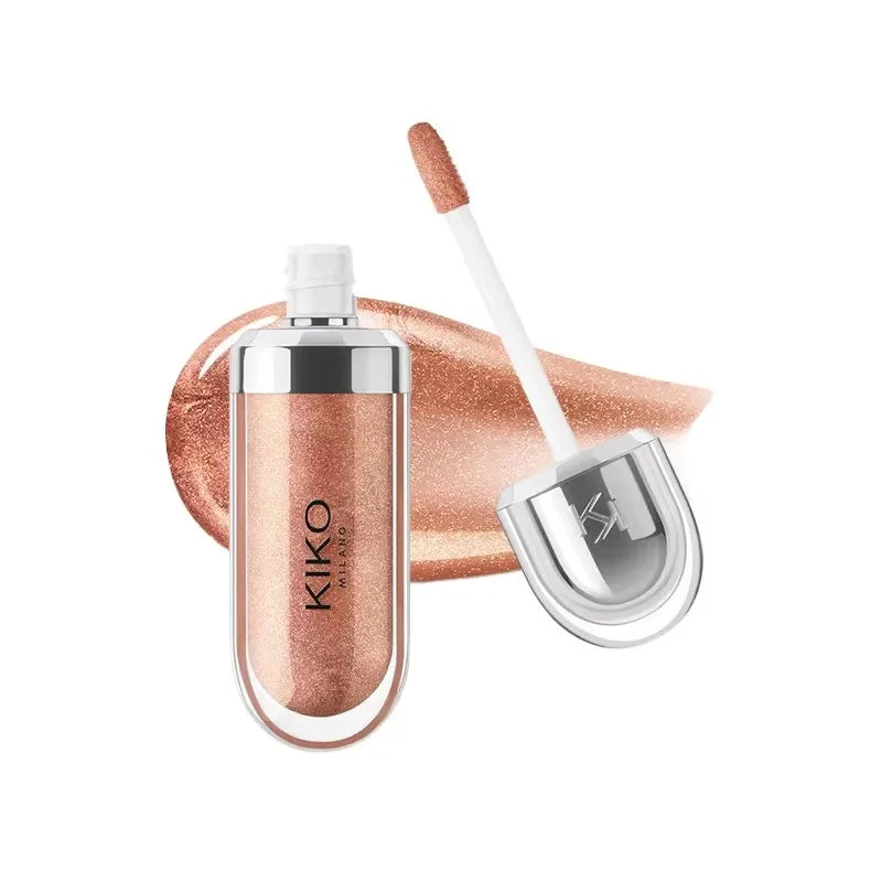 KIKO 3D Liquid Lip Glaze Transparent Lip Gloss Mirror Lipstick Nourishing Glossy Full Lips Not Fading Milk Tea Bean Paste Makeup