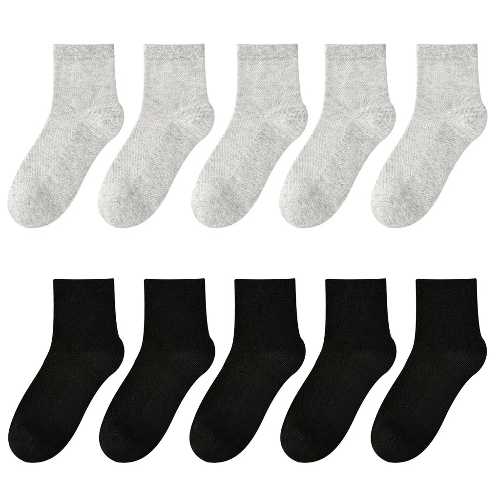Children's Pure Cotton Mesh Boneless Summer Thin Ankle Socks OEKO-TEX Certified Safe for Kids Boys and Girls for School and Home