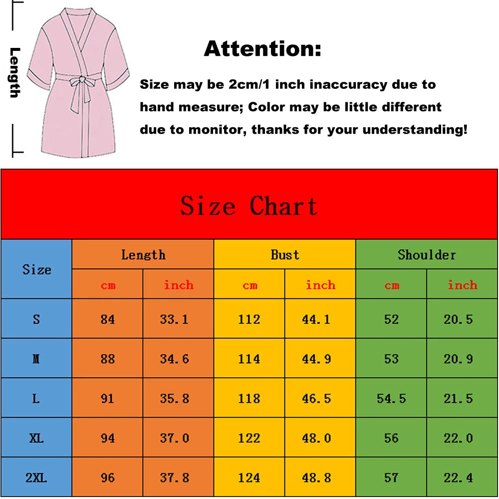 Wedding Bride Bridesmaid Robe Dressing Gown Sexy Women Bathrobe Nightgown Short Sleepwear Casual Flower Kimono Geisha M L XL