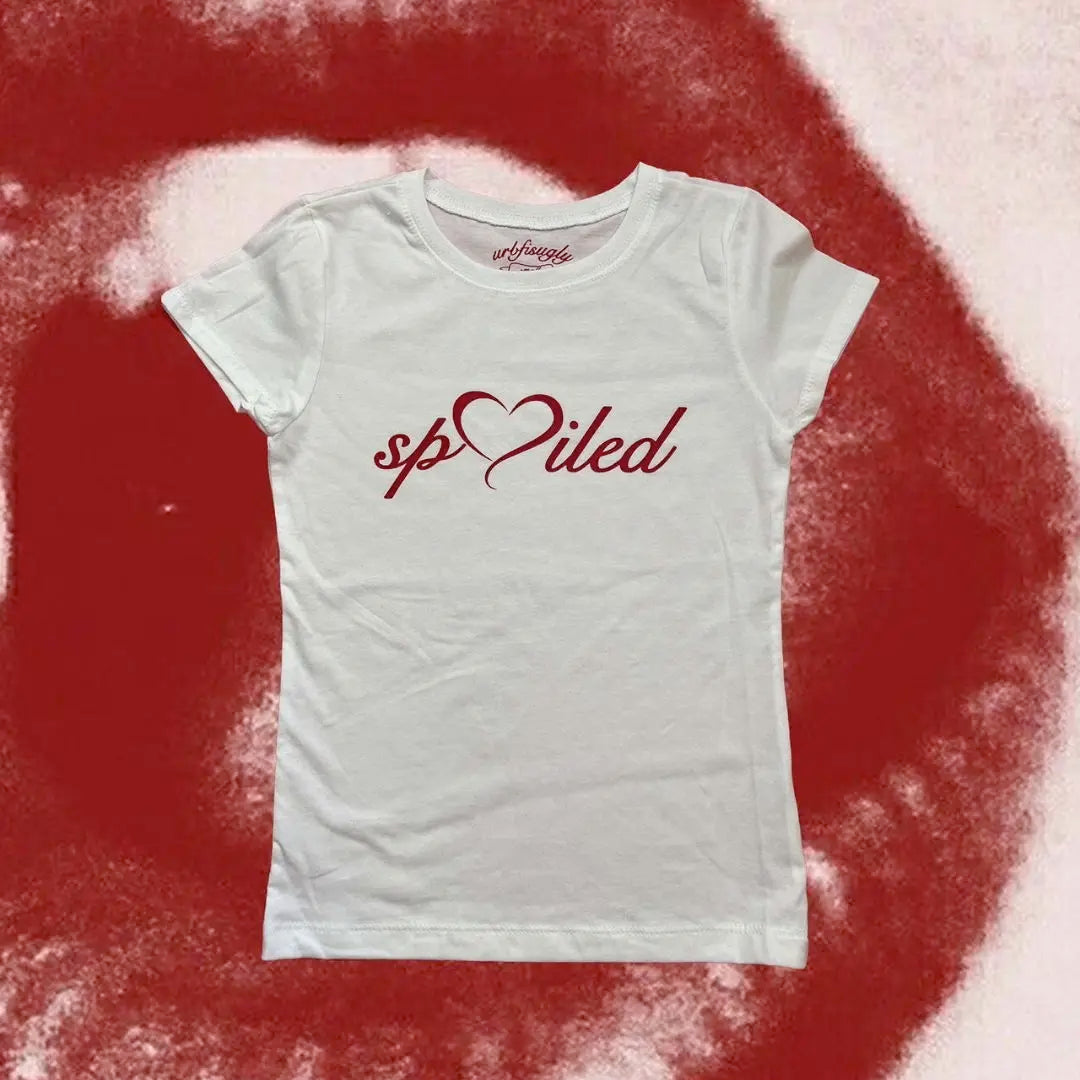 Short-sleeved t-shirt positive shoulder tops for women Gothic Slim Crop Top Vintage Women's Streetwear Sexy Grunge Tees
