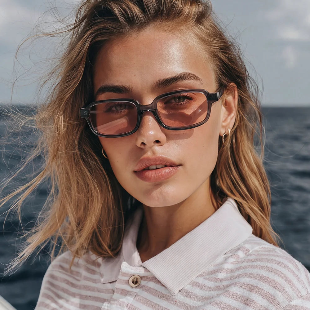 Ruiao Women Small Square Sunglasses Retro Fashion UV400 Sun Glasses for Women Luxury Brand Designer Eyewear Female Shades