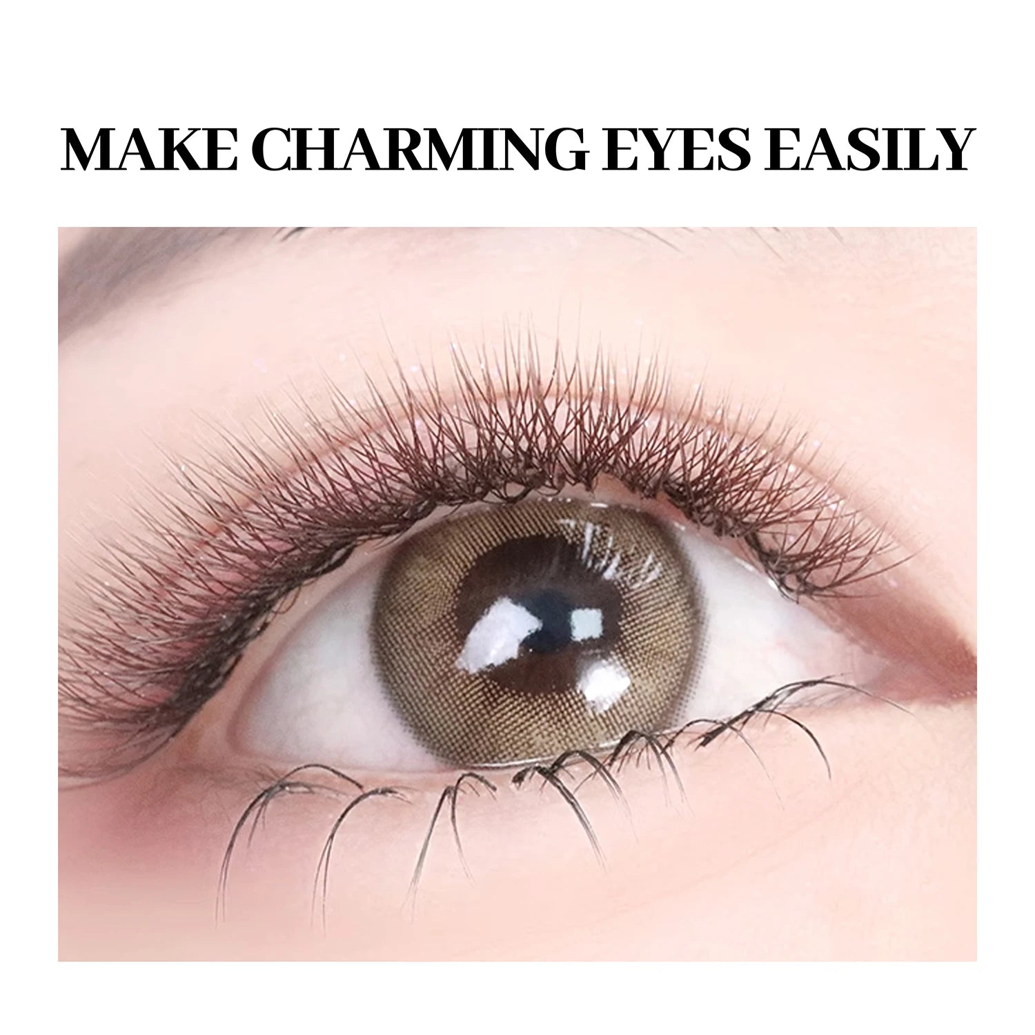 XIUSUZAKI Brown W Shaped Lashes 2D 3D 4D 5D YY Automatic Flowering Premade Fans 2 Tips 3D Eyelashes Extensions Individual Lashes