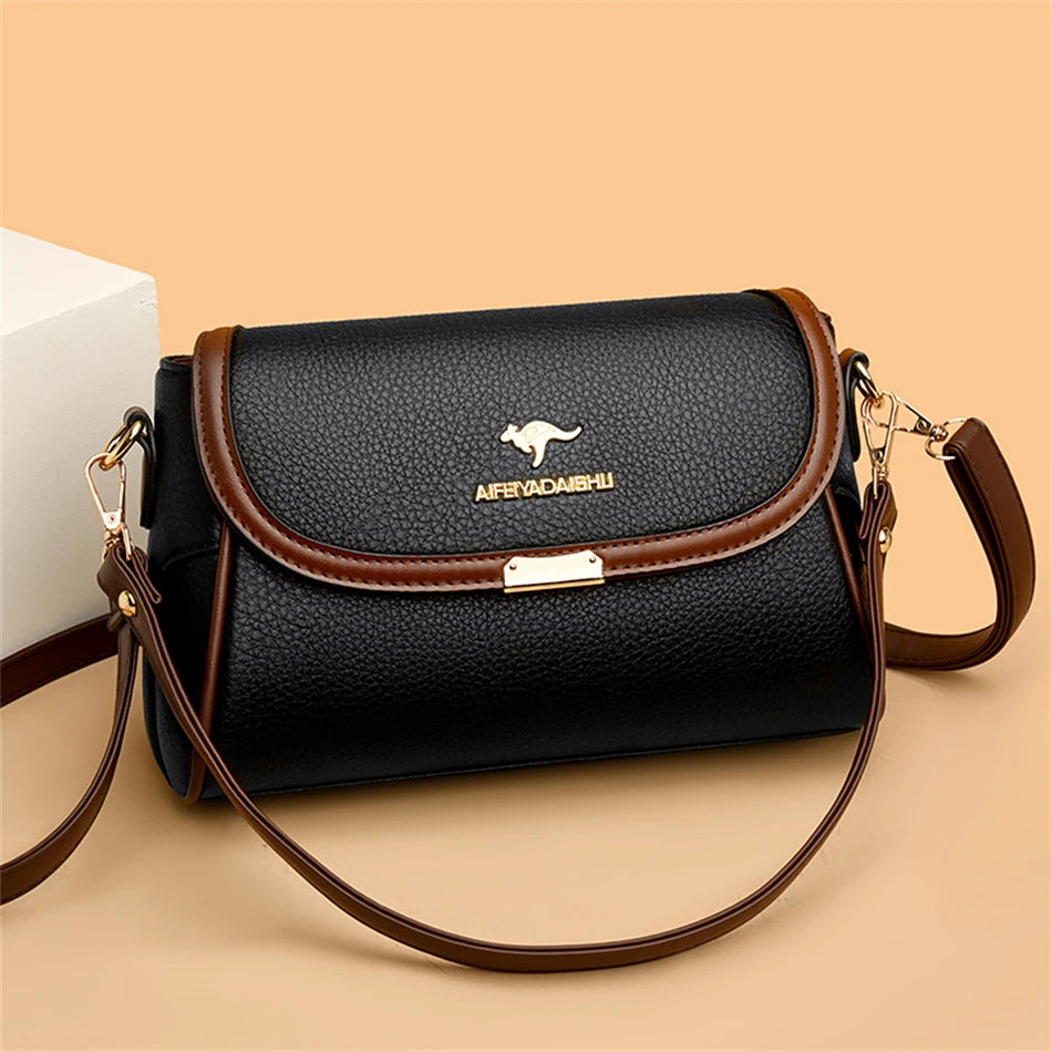 Solid Color Top Quality Leather Small Shoulder Bagsfor Women 2026 Hot Messenger Bags with StrapDesigner Crossbody Bag Sac AMain