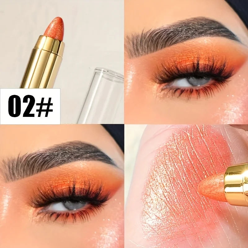 Waterproof Pearly Eyeshadow Pencil Stick 7 Colors Long Lasting Glitter Shimmer Eyeshadow Pen Eyeliner Stick Eyes Makeup Tools