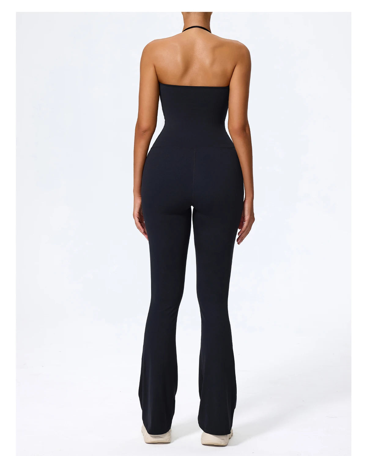 New Summer Women Sleeveless Yoga Jumpsuit Female Gym Flared Overalls Neck-hanging Backless Sportswear Sport Outfit For Woman