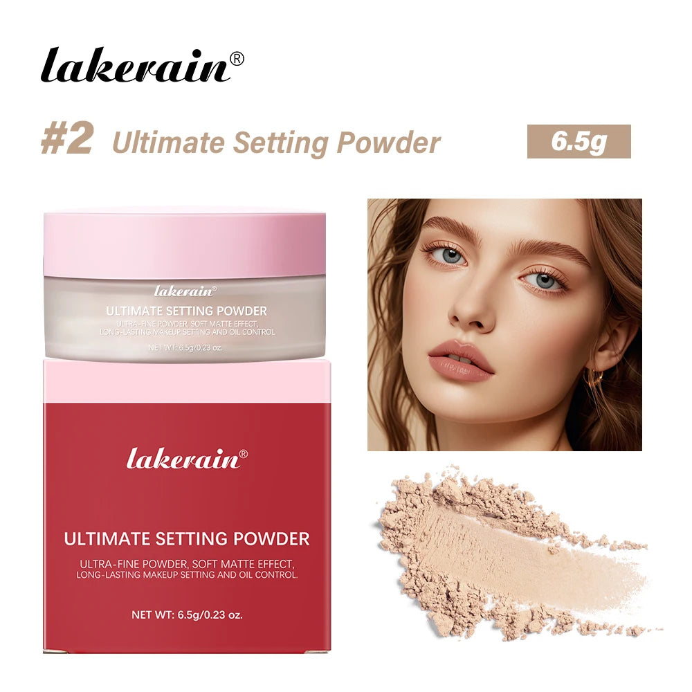 Loose Baking Setting Powder Long Lasting Oil Control Natural Face Matte Waterproof Brightening Loose Powder Makeup Cosmetics