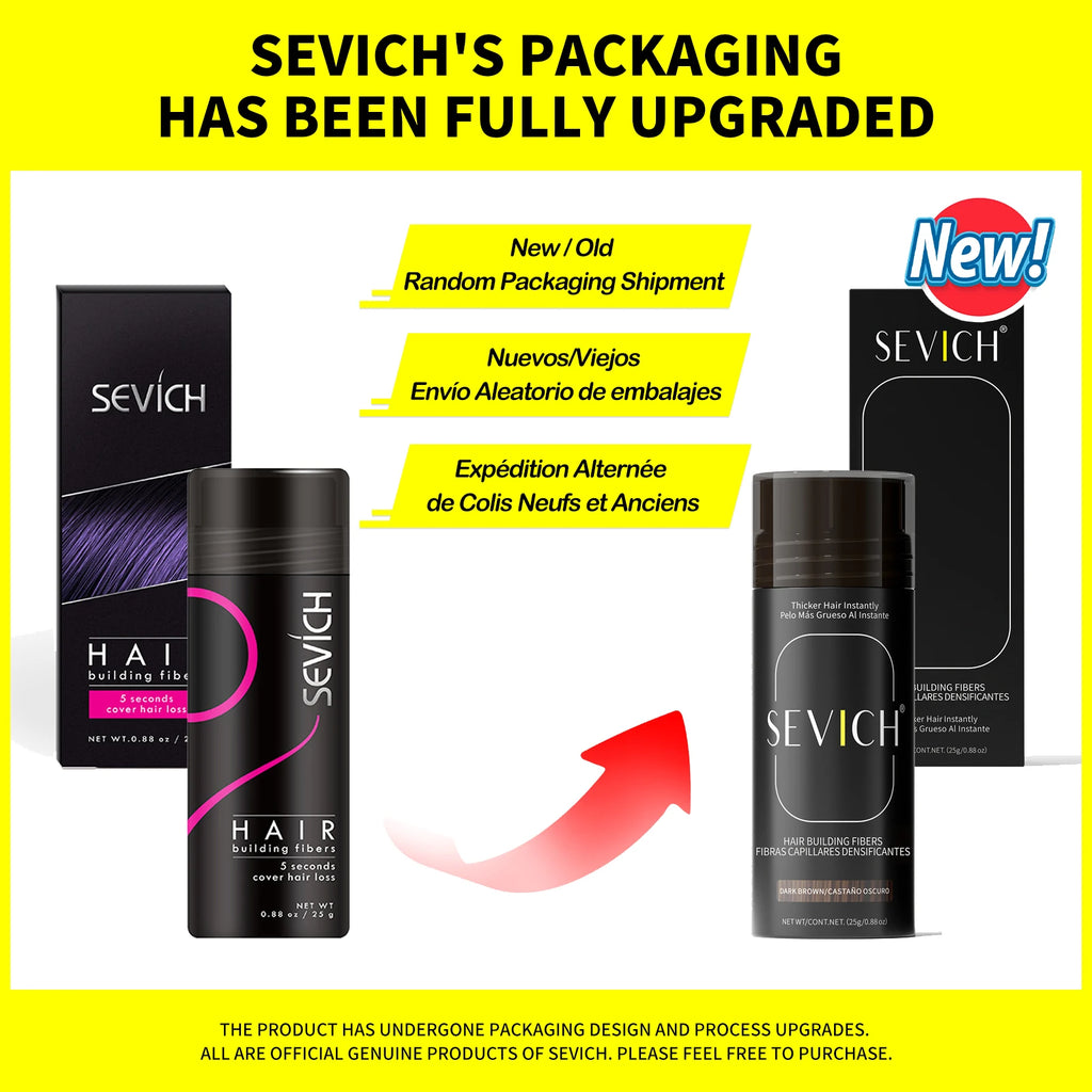 Sevich 25g hair building fibers powder hair loss products bald extension thicken hair spray jar keratin