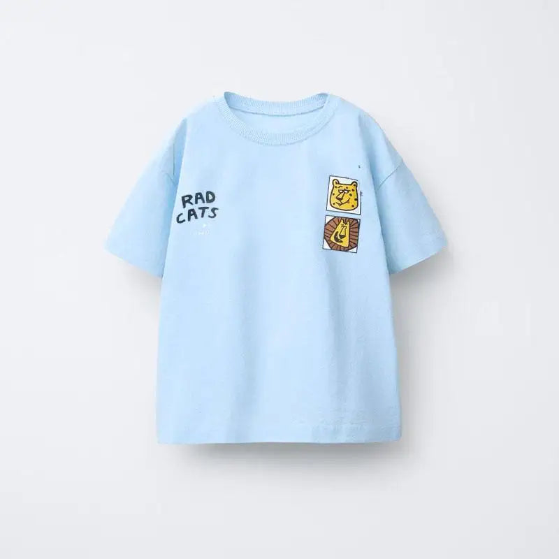 Animal Pattern Boys Clothes T-shirt Summer New Simple Fashion Short Sleeve Tops Kids Tees Round Collar Print Children's T Shirts