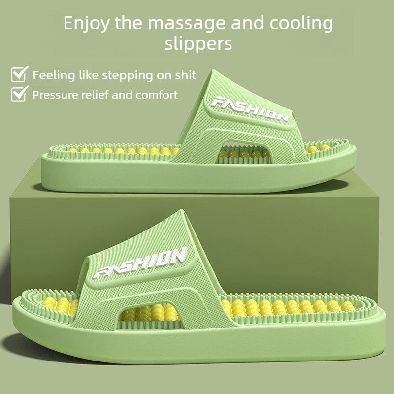 Women Men Acupressure Massage Slippers Soft EVA Anti-Slip Ergonomic Reflexology Slides for Home Bathroom Indoor Outdoor Foot