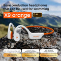 POLVCDG X9 Bone Conduction Earphones IPX8 Waterproof Open Swimming Earphones 32G Ear Hanging Earphones Tennis Running Cycling