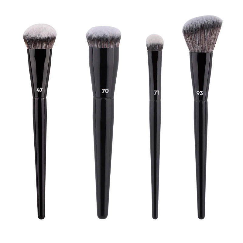 Single Flat Round Tube Flat Head Foundation Brush Concealer Makeup Brush Face Contour Foundation Makeup Tool