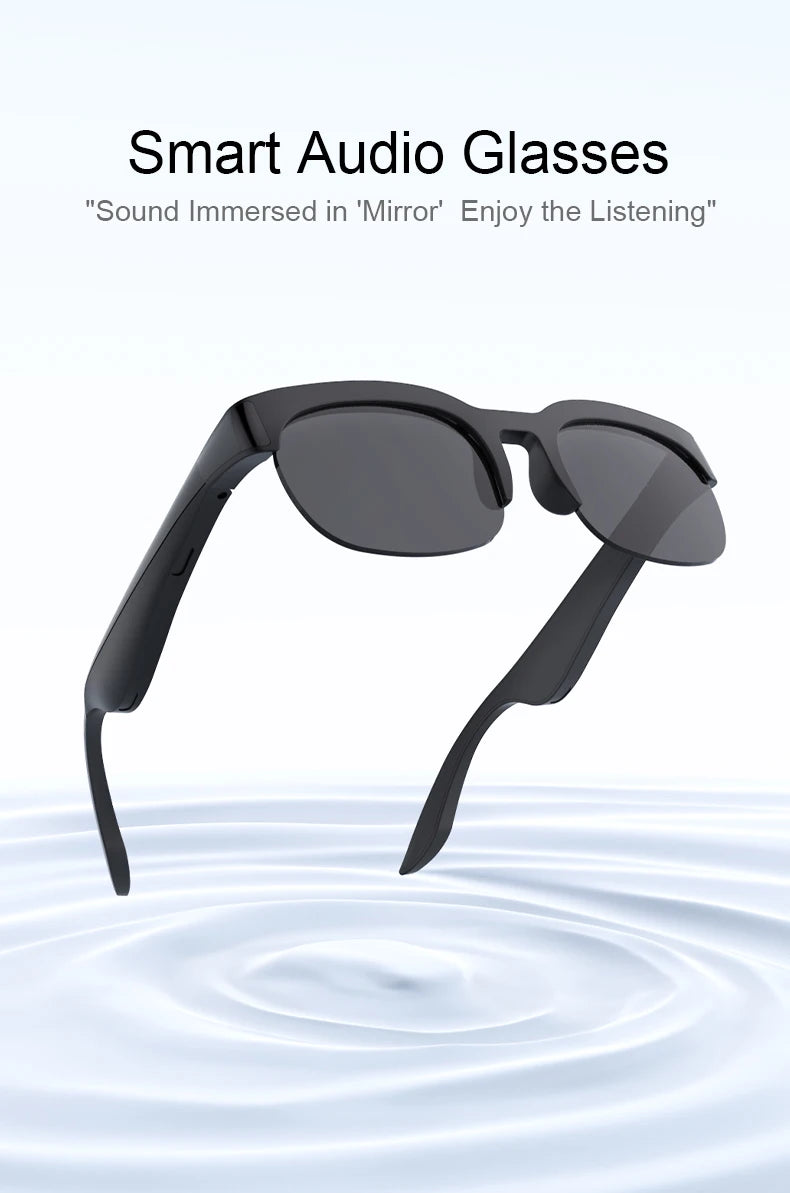 Lenovo Bluetooth Smart Glasses with Audio Mic AI Calling Real-time Translation Voice Assistant Smart Sunglasses for Men Women