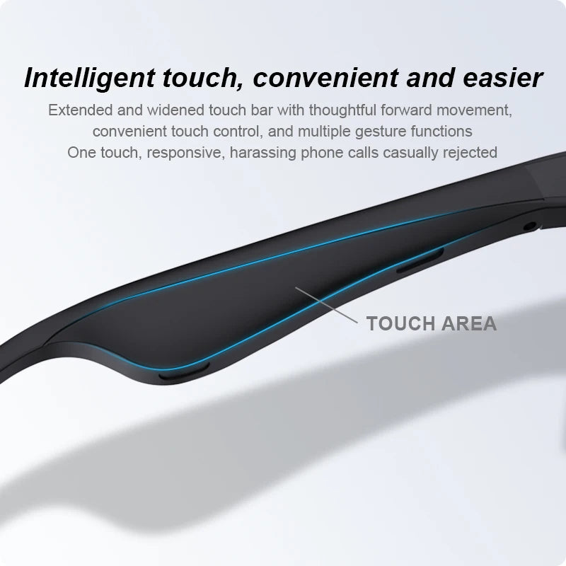 Lenovo Bluetooth Smart Glasses with Audio Mic AI Calling Real-time Translation Voice Assistant Smart Sunglasses for Men Women
