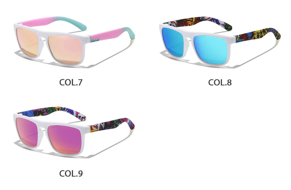 Retro Style Square Frame Polarized Cycling Sunglasses Men Night Vision Car Driving Sunglass Dirt Bike Motorcycle Glasses UV400