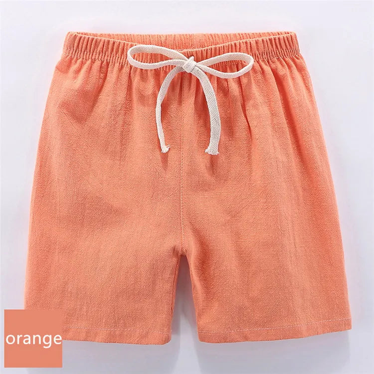Boys Shorts Kids Shorts Candy Color Girls Children Summer Beach Loose Shorts Casual Pants Cotton & Linen Comfortable 2-10Yrs Hot