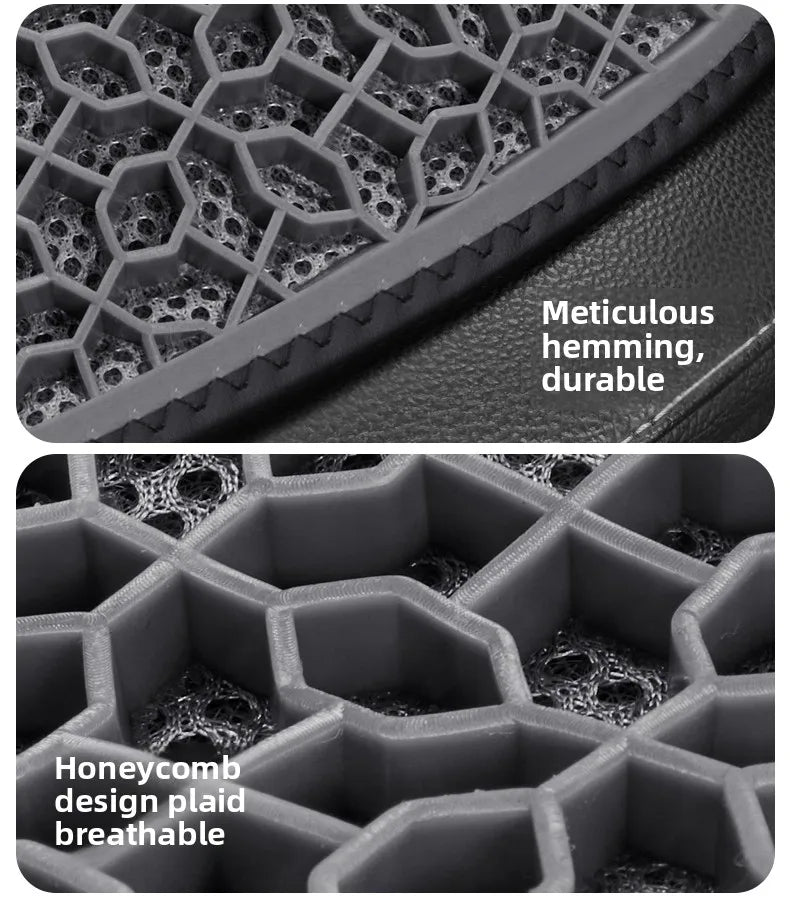 Honeycomb Design Gel Cushion Breathable, Soft and Easy to Clean Provides Comfortable Support Elastic Gel Car Seat Cushion