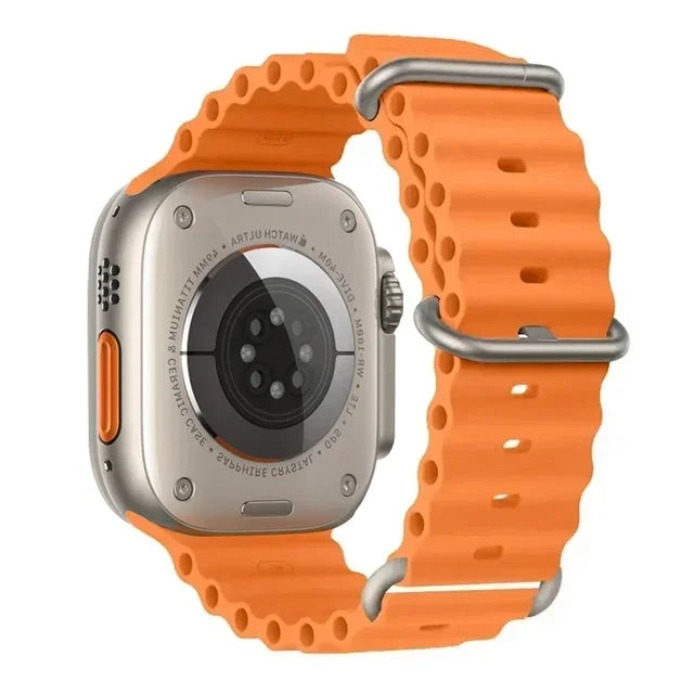 Ocean strap For Apple Watch Ultra 2 Band 49mm 10 9 8 7 45mm 41mm Silicone Bracelet Wristband iWatch 6 5 4 3 SE 44mm 40 42mm band