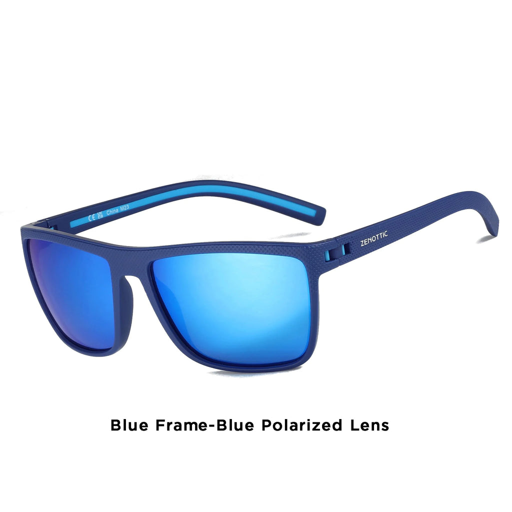 ZENOTTIC Polarized Sunglasses for Men Lightweight TR90 Frame UV400 Protection Square Sun Glasses