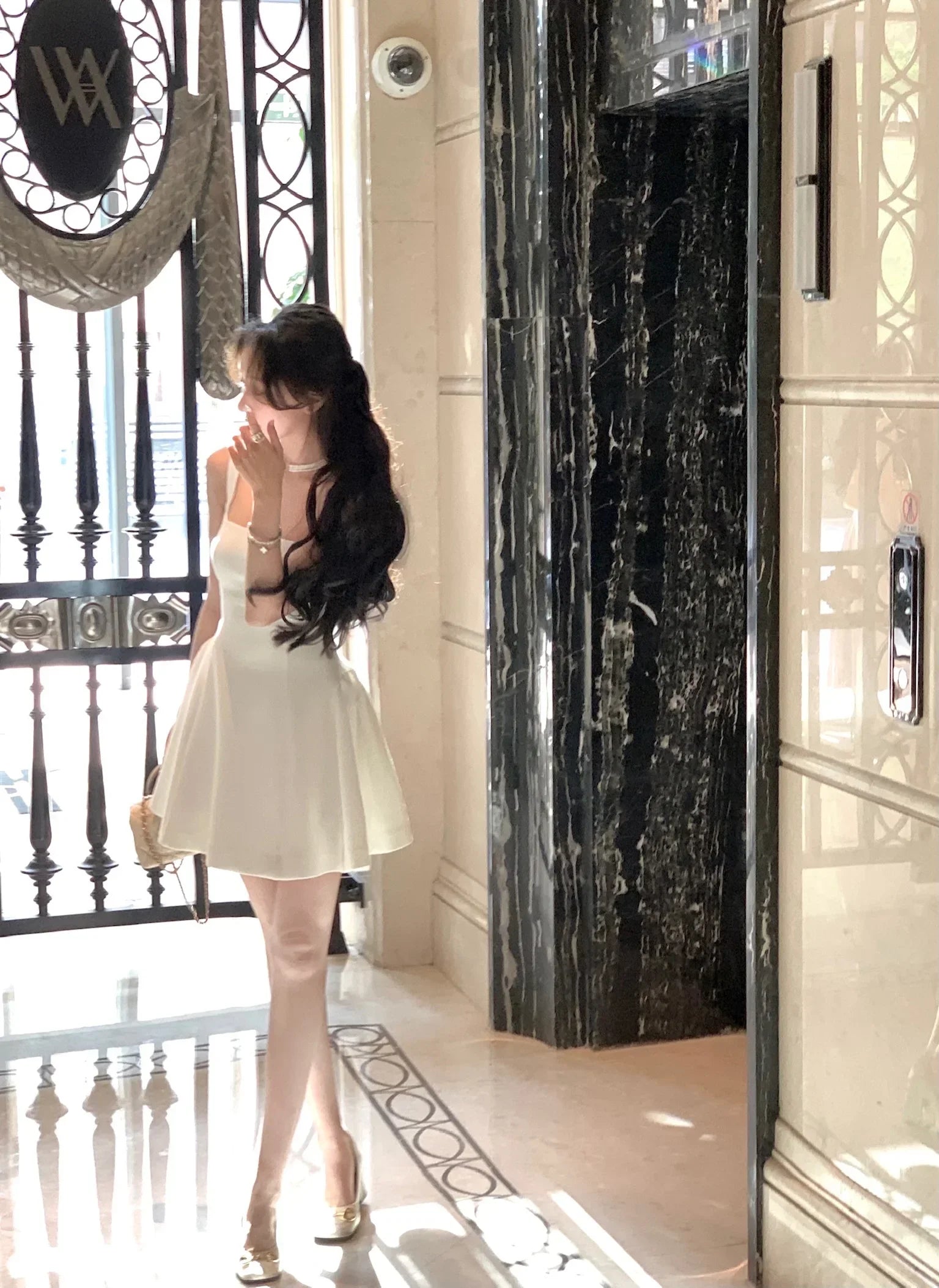 Elegant Korean Fashion Summer Evening Party Red U-neck Sling Dress Lady Casual High Waist Sleeveless Strap Mini Dress for Women