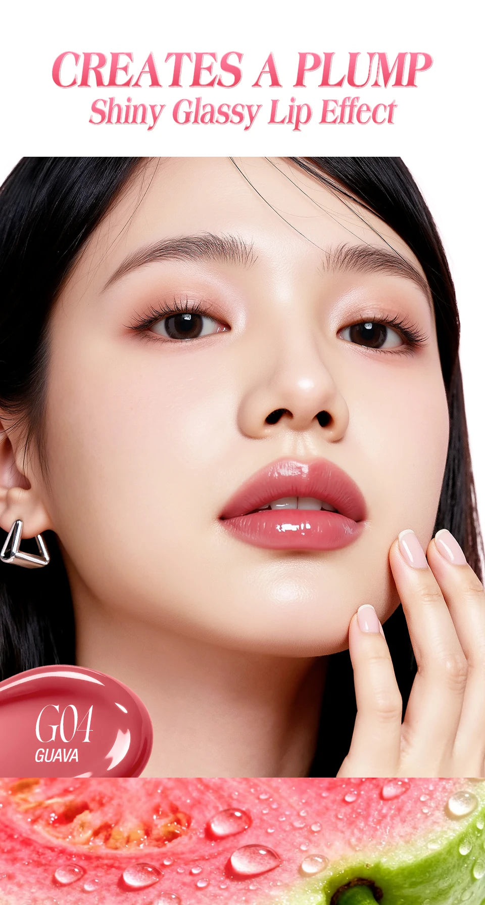 O.TWO.O Liquid Lip Gloss Lipstick Glossy Finish High-Shine Long Lasting Moisturize Non-Stick Glassy Lips Glossy Lip Stain Makeup
