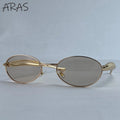 Sexy Small Oval Punk Sunglasses Women 2026 Luxury Vintage Steampunk Metal Frame Sun Glasses For Ladies Trendy Traveling Shades