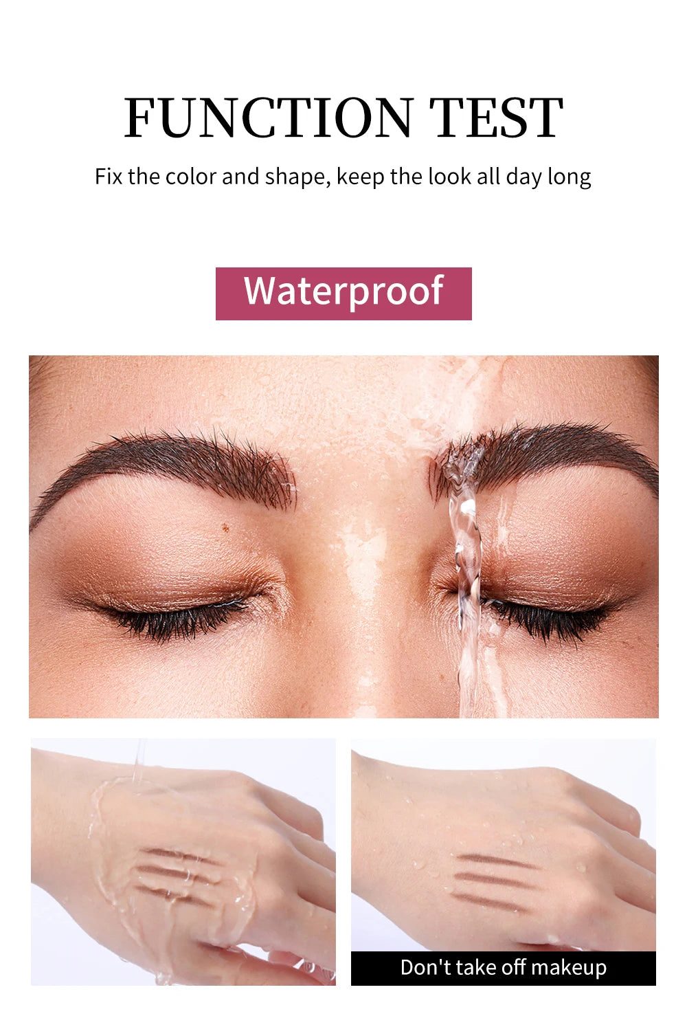 QIBEST Eyebrow Gel Styling Liquid Colorless Transparent Fixed Gel Waterproof Sweat-proof Eyebrow Repair Makeup Gel For Eyebrows