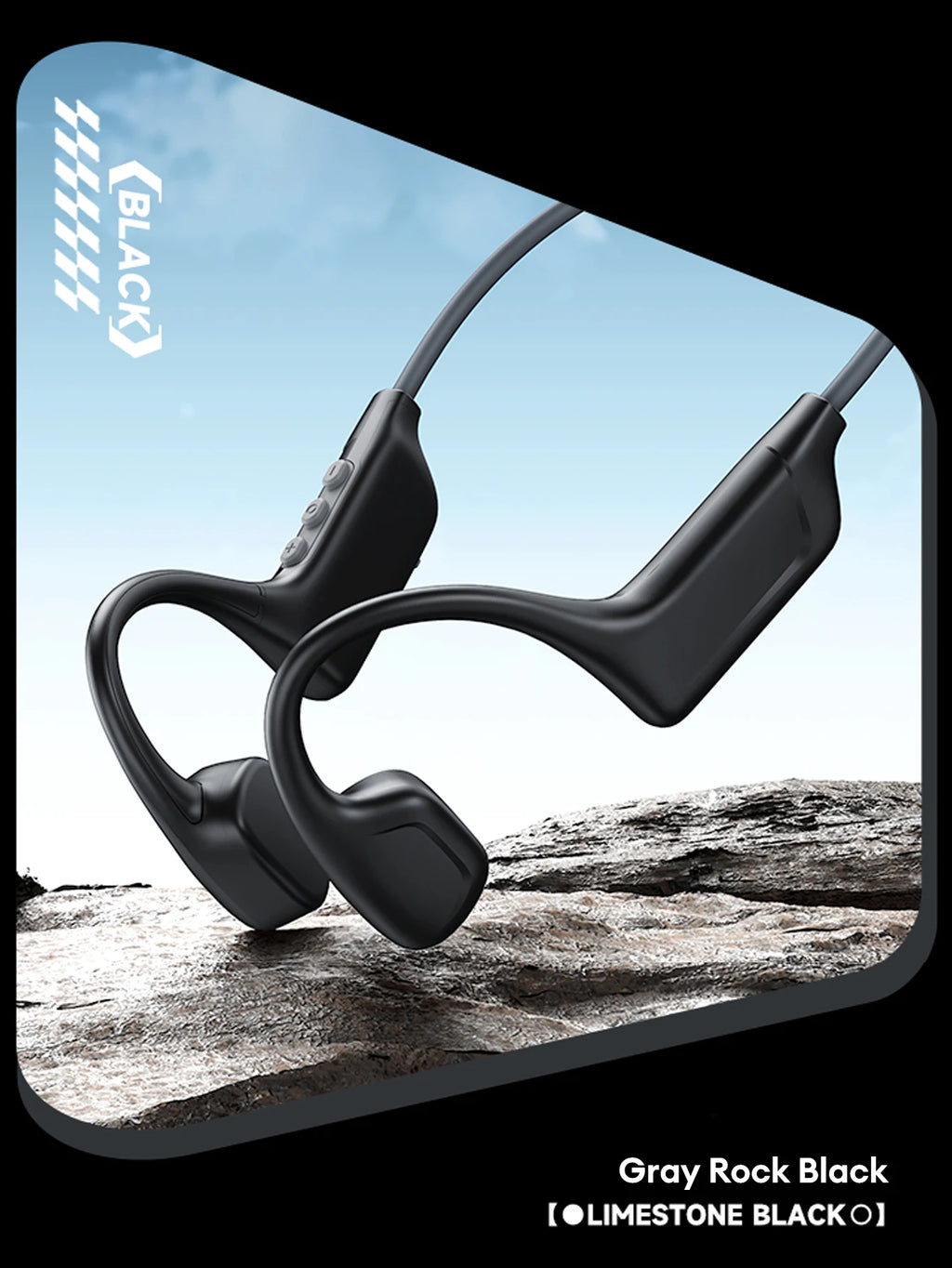 Choice Lenovo S102 Wireless Bone Conduction IPX6 Waterproof Sports Headphones Cycling Fitness Earbuds Bluetooth V6.0 Earphones