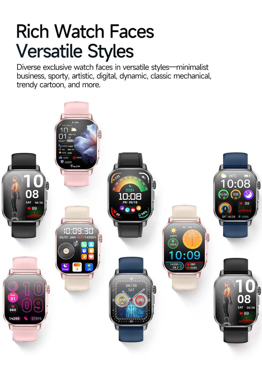 2026 New ECG+PPG Healthy Diagnose Smart Watch Men Body analysis Blood Pressure Lipid Uric Acid Women's Health Tracker Smartwatch